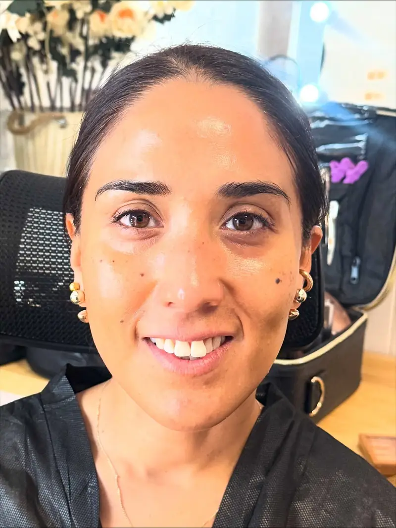 Novia antes del maquillaje